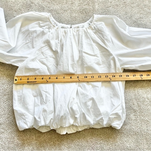 ANTHROPOLOGIE MAEVE Long Sleeve Blouson Crop Top XXS Pretty Feminine Romantic - Picture 7 of 9